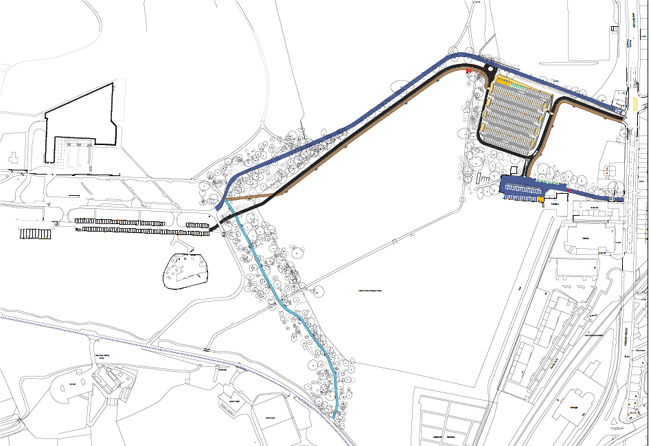 The planning application for a new car park in Pollok Country Park