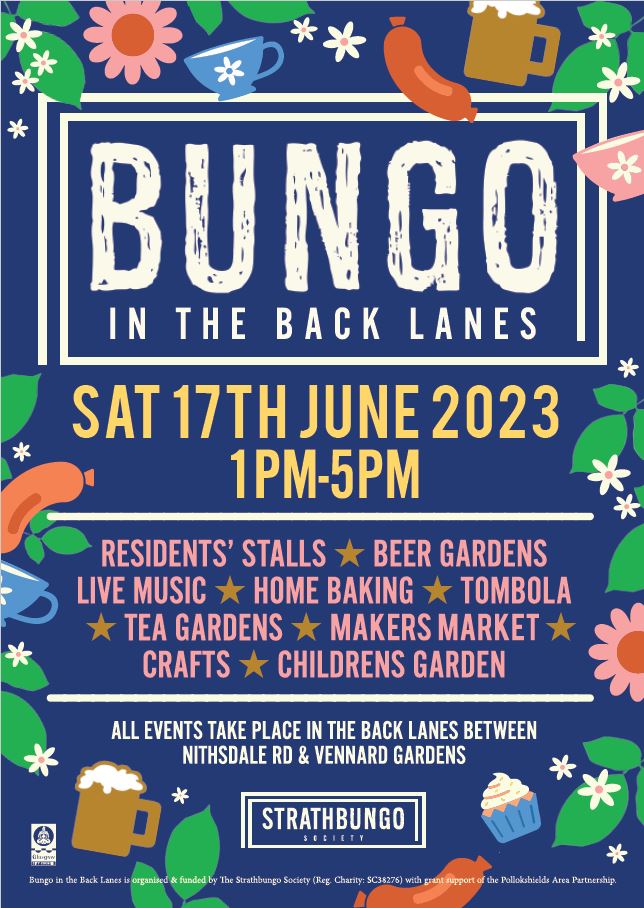 Bungo in the Back Lanes saturday 17th June 2023, 1pm to 5pm