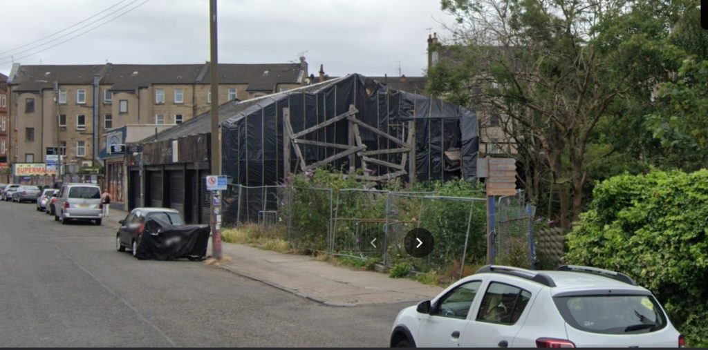 View from google maps of site on Nithsdale Street